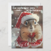 Funny Chipmunk Nut for Christmas Photo シーズンカード (正面)