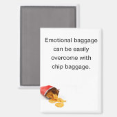 Funny Chips Emotional Baggage Refrigerator マグネット (正面/裏面)