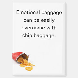 Funny Chips Emotional Baggage Refrigerator マグネット