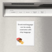 Funny Chips Emotional Baggage Refrigerator マグネット (インサイチュ (食洗機))