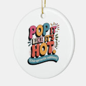 Funny Chiropractic Quote for Spine Health Lovers セラミックオーナメント (左)