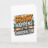 Funny Chiropractic Quote Spine Crack Humor カード (正面)