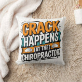 Funny Chiropractic Quote Spine Crack Humor クッション (ブランケット)