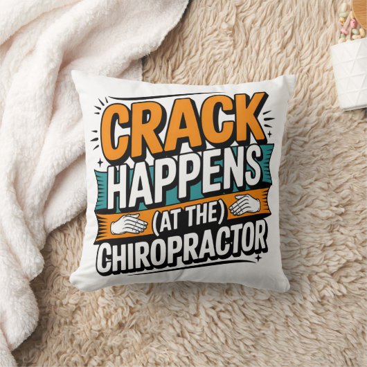 Funny Chiropractic Quote Spine Crack Humor クッション (ブランケット)