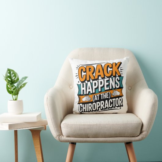 Funny Chiropractic Quote Spine Crack Humor クッション (椅子)