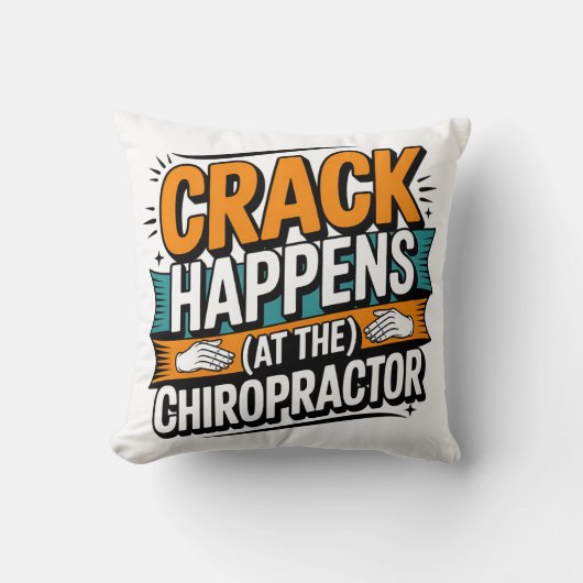 Funny Chiropractic Quote Spine Crack Humor クッション (正面)