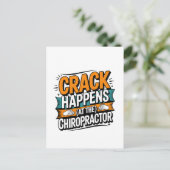 Funny Chiropractic Quote Spine Crack Humor ポストカード (スタンド正面)