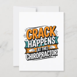 Funny Chiropractic Quote Spine Crack Humor ポストカード