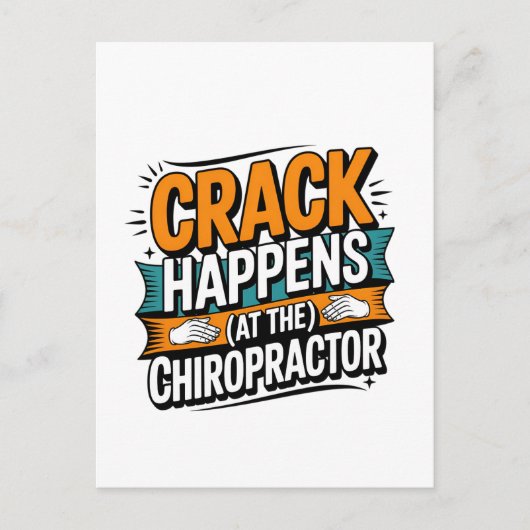 Funny Chiropractic Quote Spine Crack Humor ポストカード (正面)