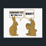 Funny Chocolate Easter Bunny シーズンポストカード<br><div class="desc">Easter Gifts: Happy Easter Gift ideas. Buy this Funny Chocolate Easter Bunny Gift for that special Bunny or Chick. This Funny Chocolate Easter Bunny Gift will make any bunny happy. Think about Easter cards, buttons, stickers, mouse pad, key chain or hat. Easter Rocks! Descriptive Words: Easter, Easter Bunny, Easter Eggs,...</div>