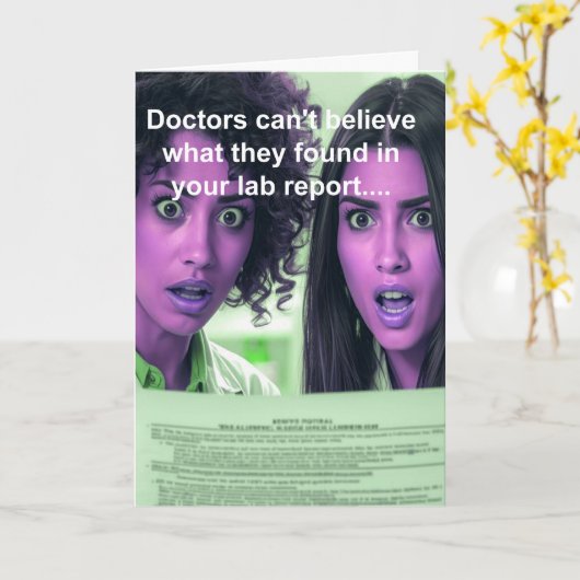 funny chocolate lover get well wish カード (黄色い花)