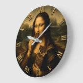 Funny Chocolate Mona Lisa ラージ壁時計 (傾斜)