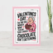Funny Chocolate Valentine Humor カード (正面)