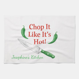 Funny Chop It Like Its Hot Personalized Chef Trend キッチンタオル