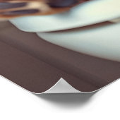 Funny Chow Chow Bathroom Print, Dog Reading ポスター (角)