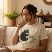 Funny Christian cat and matcha, Christian cat Tシャツ