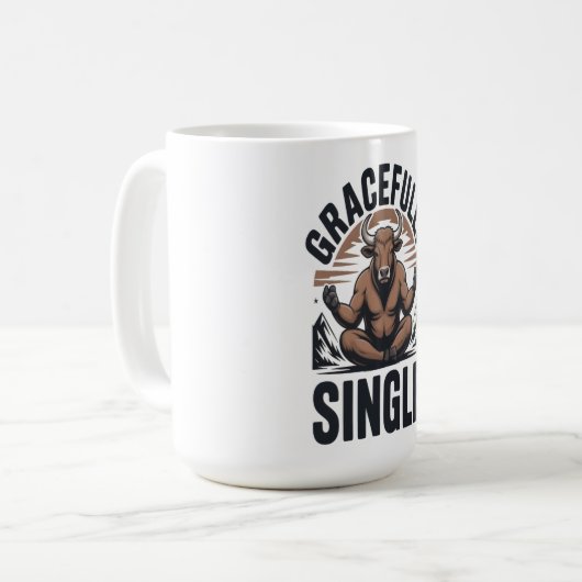 Funny Christian Coffee Mug For Single Men コーヒーマグカップ (正面左)