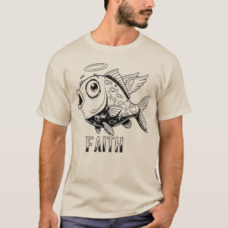 Funny Christian Fish Weird Minimalist Even Jesus Tシャツ