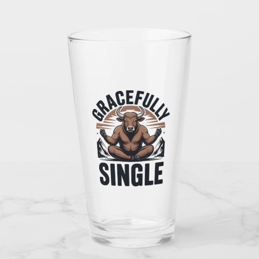 Funny Christian Glass Cup For Single Men タンブラーグラス (正面)