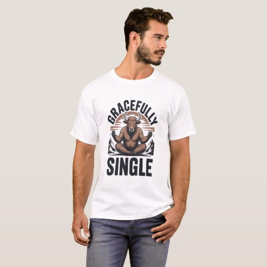 Funny Christian T-Shirt for Single Men Tシャツ (正面フル)