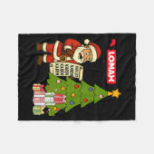 Funny Christmas  フリースブランケット (正面(横))