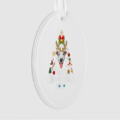 Funny Christmas 2020 Tree Greyhound Mask Costume オーナメント (正面)