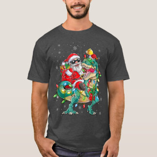 Funny Christmas 2022 Santa Riding T re Men Boys Xm Tシャツ
