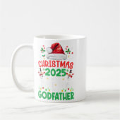 Funny Christmas 2025 Is My First Xmas As A Godfath コーヒーマグカップ (左)