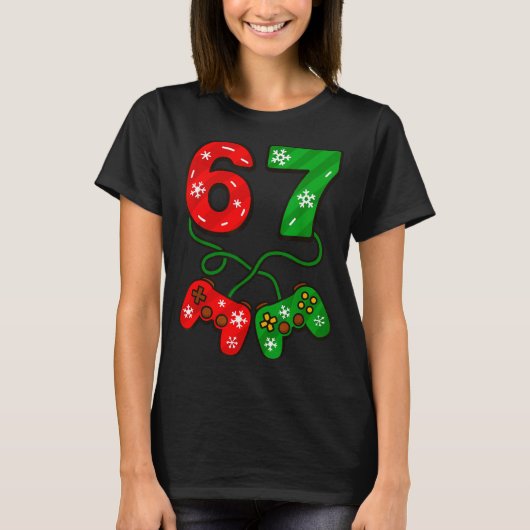 Funny Christmas 67 Meme Six Seven Video Games Game Tシャツ (正面)