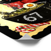 Funny Christmas 67 Six Seven Cat Ramen Japanese Ka ポスター (角)