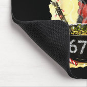 Funny Christmas 67 Six Seven Cat Ramen Japanese Ka マウスパッド (コーナー)