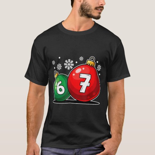 Funny Christmas 67 Six Seven Meme Gen Alpha Slang  Tシャツ (正面)