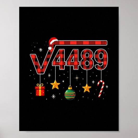 Funny Christmas 6 7 Six Seven Meme Square Root 448 ポスター (正面)