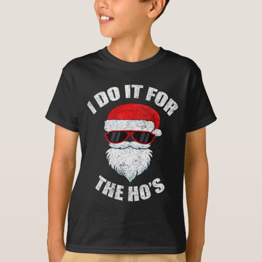Funny Christmas Adult Naughty Dirty Pajama, Ho Pj, Tシャツ (正面)