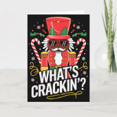 Funny Christmas African American Nutcracker Men Wo カード (正面)