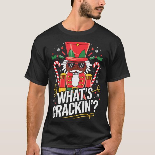 Funny Christmas African American Nutcracker Men Wo Tシャツ (正面)
