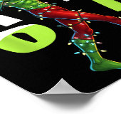 Funny Christmas Alien Six Seven Meme 67 Santa Hat  ポスター (角)