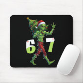 Funny Christmas Alien Six Seven Meme 67 Santa Hat  マウスパッド (マウス)