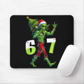 Funny Christmas Alien Six Seven Meme 67 Santa Hat  マウスパッド (マウス)