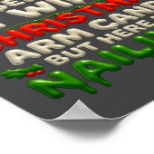 Funny Christmas Arm Candy Husband Holiday Couple H ポスター (角)