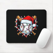 Funny Christmas Baseball Santa Hat For Baseball Pl マウスパッド (マウス)