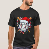 Funny Christmas Baseball Santa Hat For Baseball Pl Tシャツ (正面)