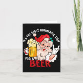 Funny Christmas Beer Meme Most Wonderful For Craft カード (正面)