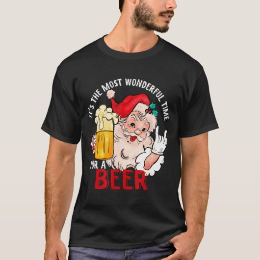 Funny Christmas Beer Meme Most Wonderful For Craft Tシャツ (正面)