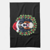 Funny Christmas Bernese Mountain Dog Tank Top キッチンタオル (縦)