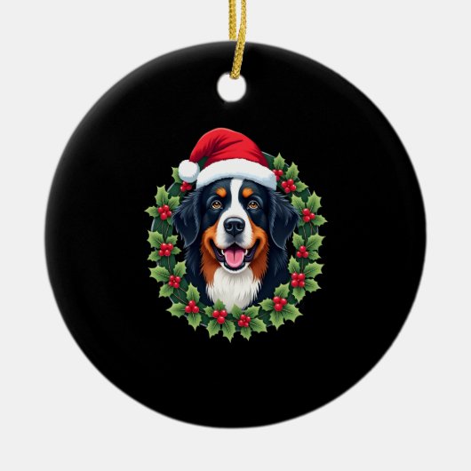 Funny Christmas Bernese Mountain Dog Tank Top セラミックオーナメント (正面)