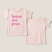 Funny Christmas Better Not Pout Simple Cute  (デザイン正面&裏面)