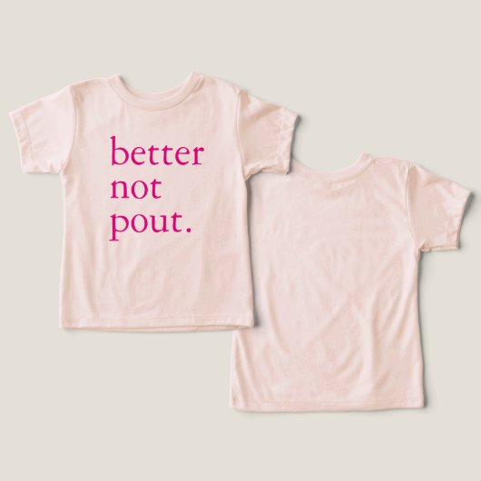 Funny Christmas Better Not Pout Simple Cute  (デザイン正面&裏面)