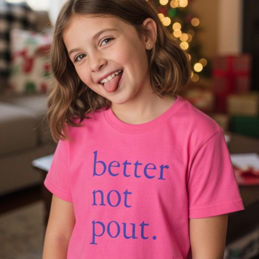 Funny Christmas Better Not Pout Simple Cute  Tシャツ