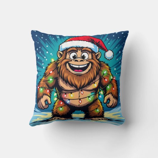 Funny Christmas Bigfoot   クッション (裏面)